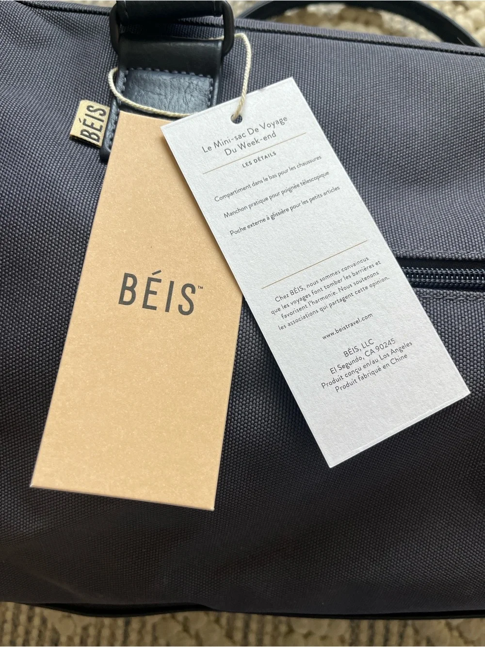 Beis Mini Weekender bag, NWT, Navy, limited edition